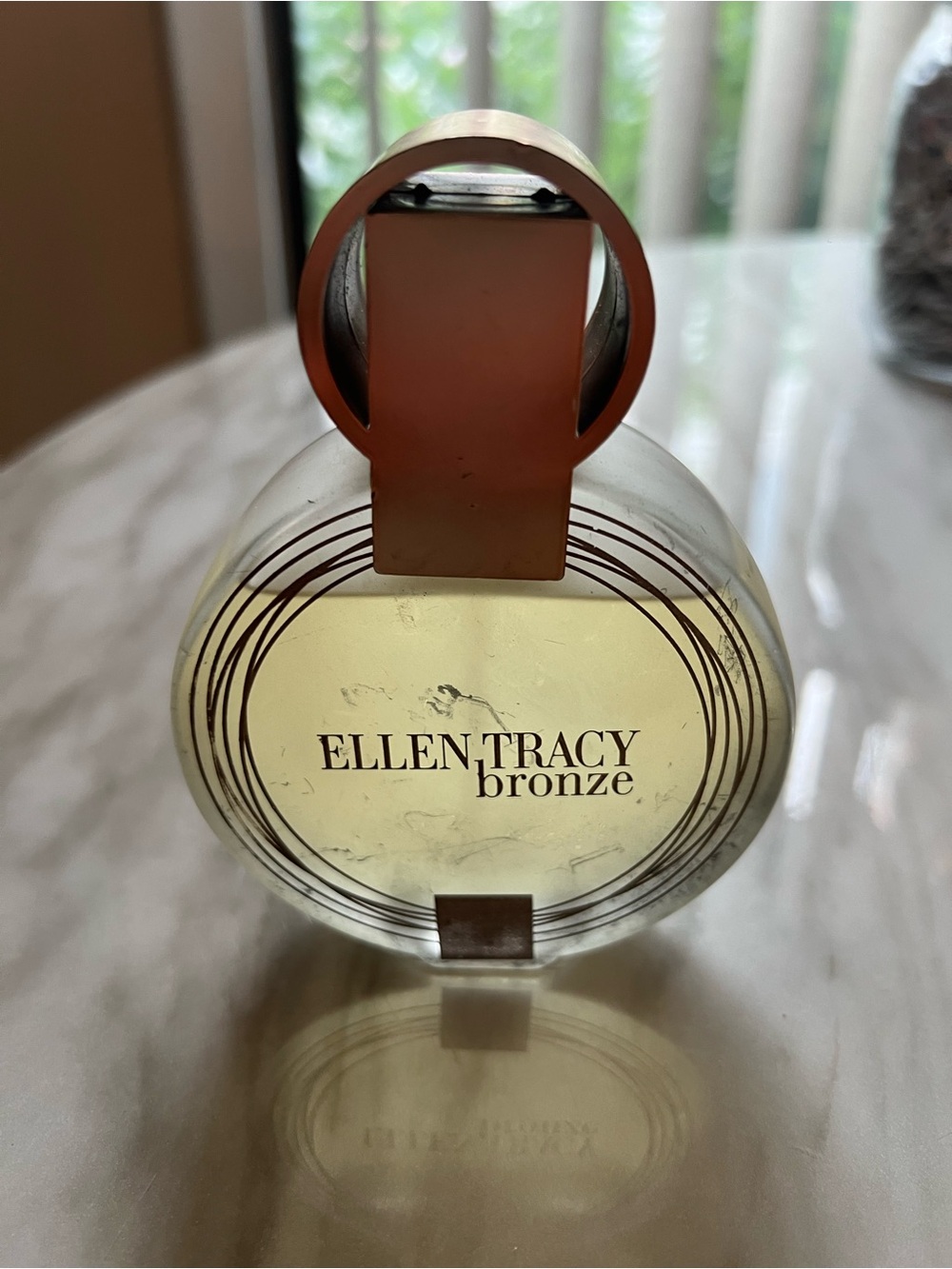 Ellen Tracy Bronze Glass Accent Bottle in Amber